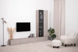 Шкаф-витрина навесной 16.322.02 Роквуд, Крем